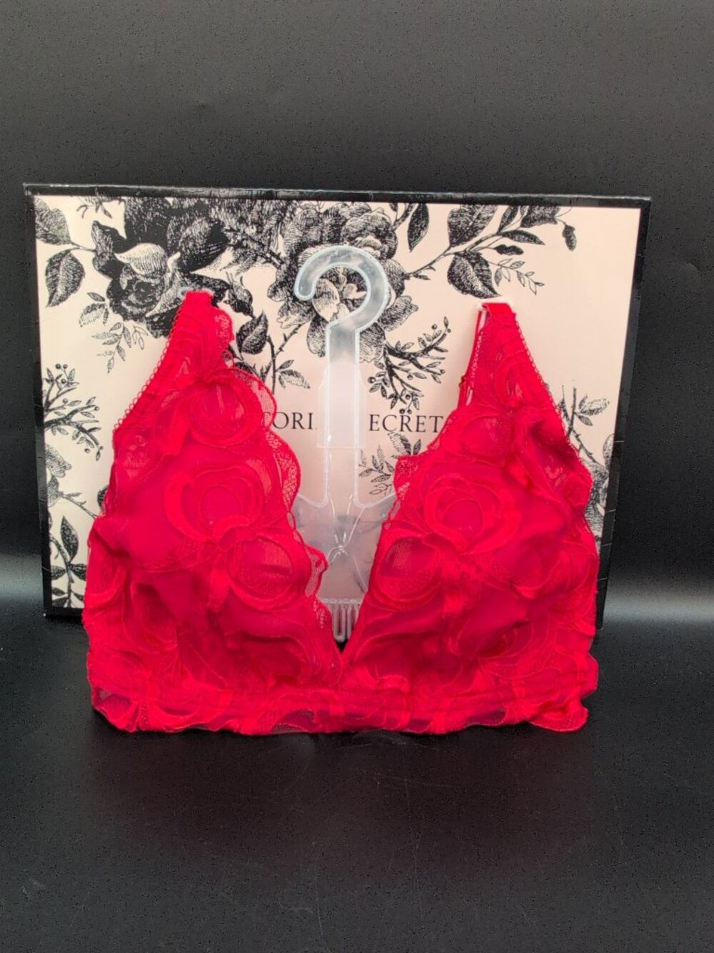 Victoria Secret Dream Angels Tied With A Bow Embroidery Push Up Bra M-DD Red